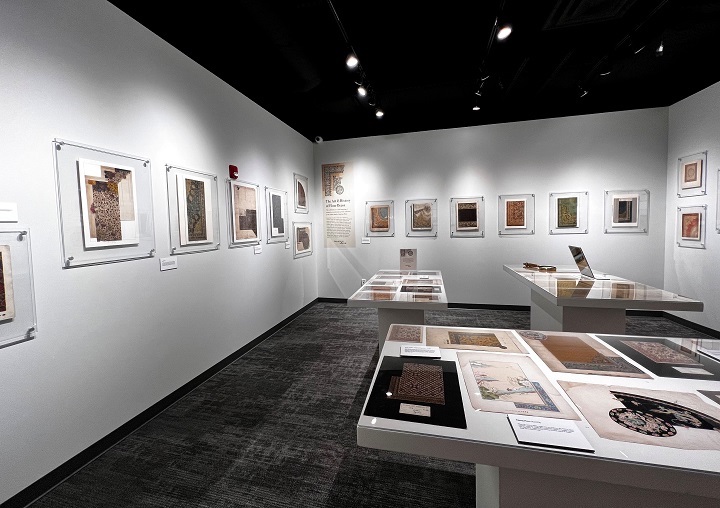 the exhibit of the Nourison area rug sketches and plates